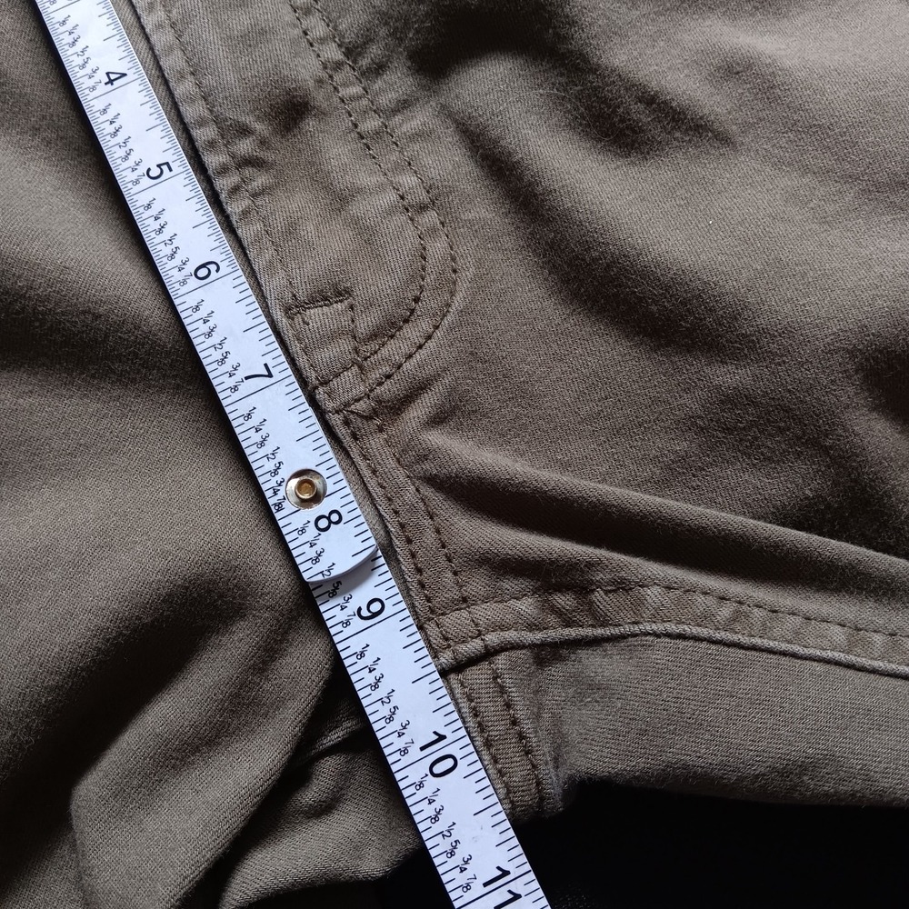 Buffalo David Bitton Archer Slim Stretch Pants Khaki Chino Green Mens 32 x 34 - Picture 9 of 11
